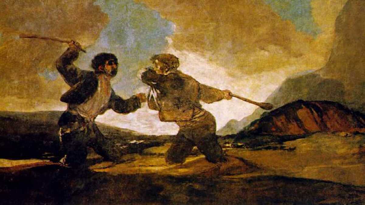 Goya, garrote, enfrentamiento