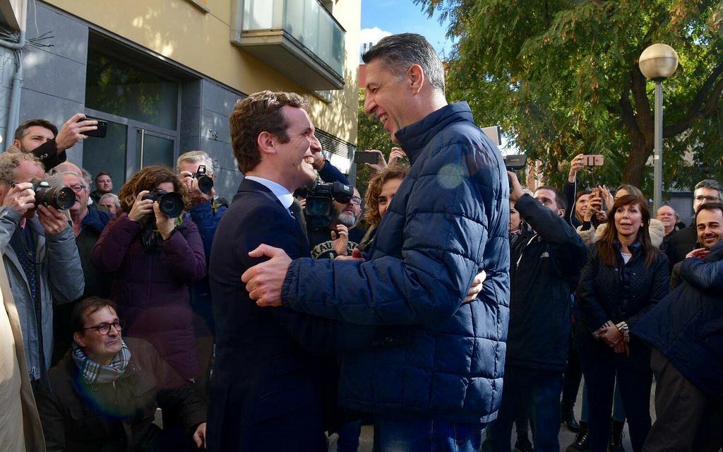 Albiol con Casado en un acto del Partido Popular (imagen de archivo).