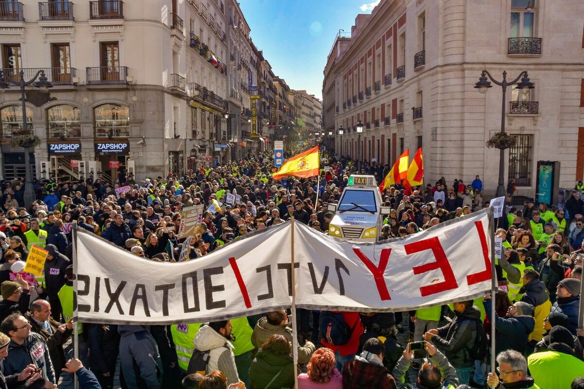 Manifestación Taxi y Pensionistas