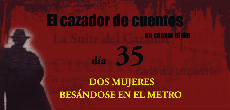 35-DOS MUJERES BESÁNDOSE EN EL METRO