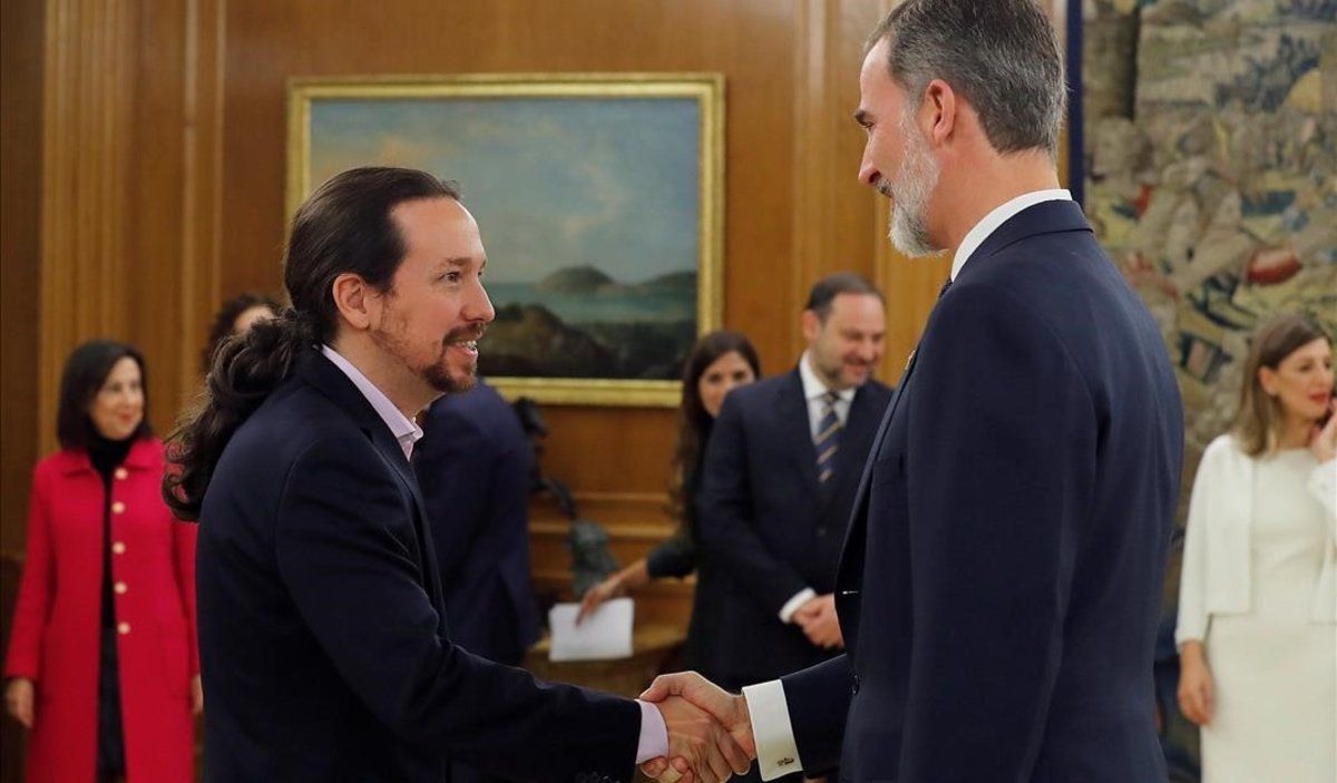 foto Felipe VI y Pablo Iglesias