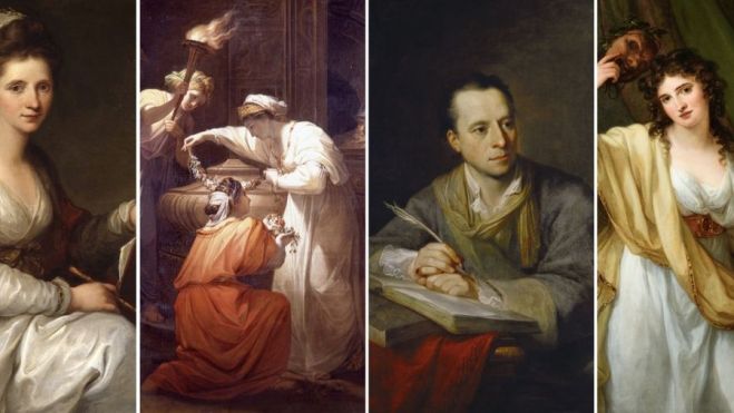 Obras de Angelica Kauffman en la exposición de la Royal Academy of Arts en Londres 