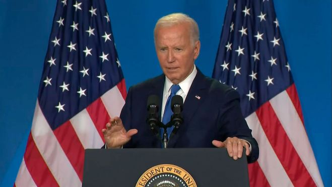 El presidente de Estados Unidos, Joe Biden, durante la rueda de prensa de este jueves en Washington.