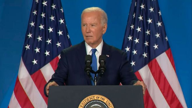 El presidente de Estados Unidos, Joe Biden, durante la rueda de prensa de este jueves en Washington.