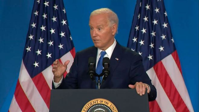 El presidente de Estados Unidos, Joe Biden, durante la rueda de prensa de este jueves en Washington.