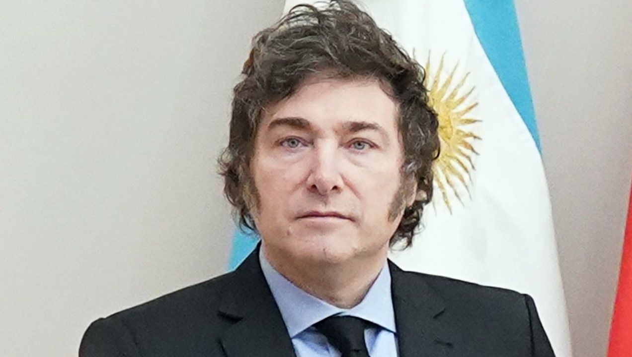 Javier Milei, tras ser condecorado por Isabel Díaz Ayuso | Foto: CAM