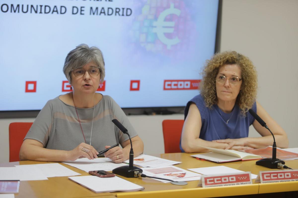 Paloma López y Paloma Vega en la presentación del informe.