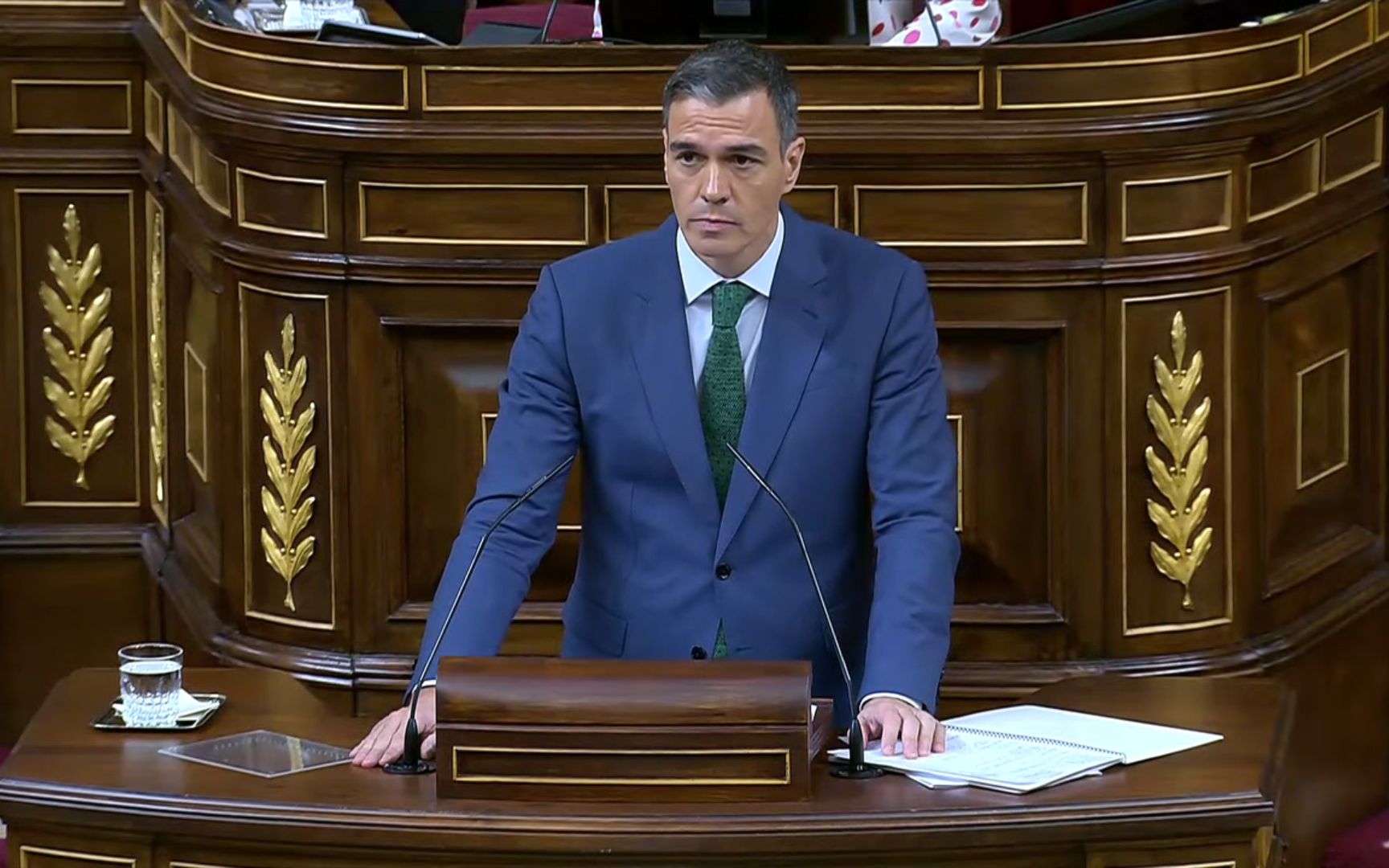 Pedro Sánchz esta mañana en el CongresoPedro Sánchez esta mañana en el Congreso durante la presentación del plan de regeneración democrática