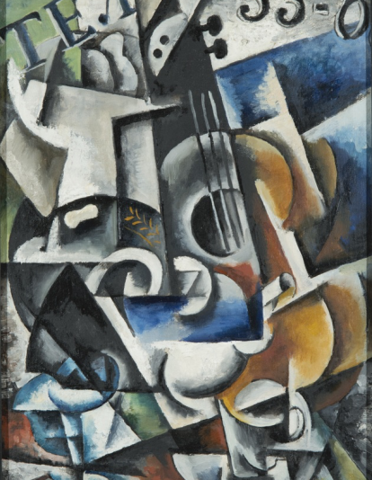 Liubov, Popova. Objetos Predmety. 1915. óleo sobre lienzo. Museo Estatal de Rusia, St. Petersburgo