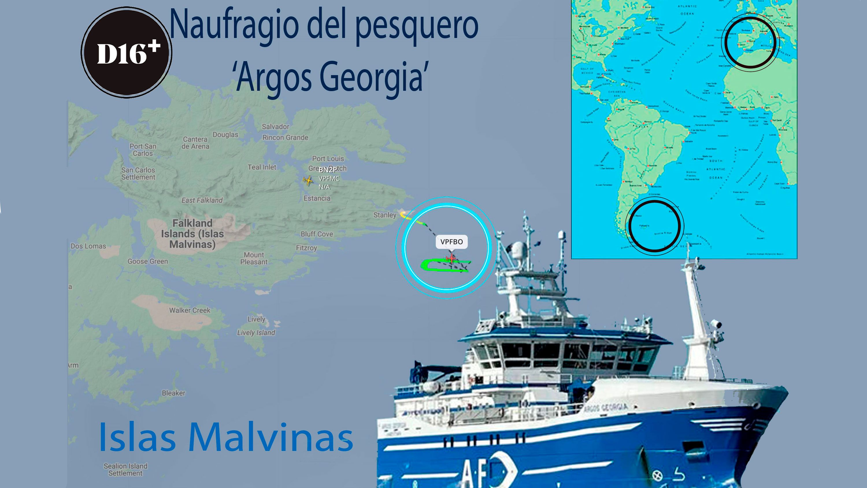 El naufragio del pesquero ‘Argos Georgia’ en las malvinas