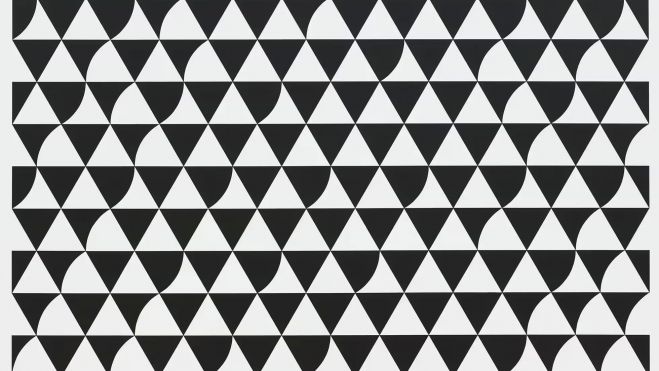 Sublime architecture … Rustle 6, 2015, by Bridget Riley.