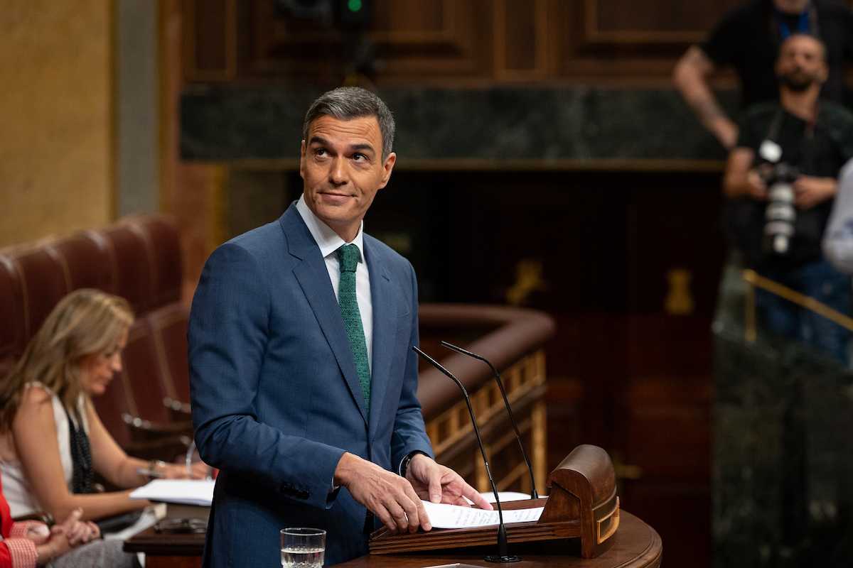 El presidente del Gobierno, Pedro Sánchez, durante la última comparecencia en el Congreso de los Diputados sobre la que se pronuncia la APM. | Foto: Flickr PSOE