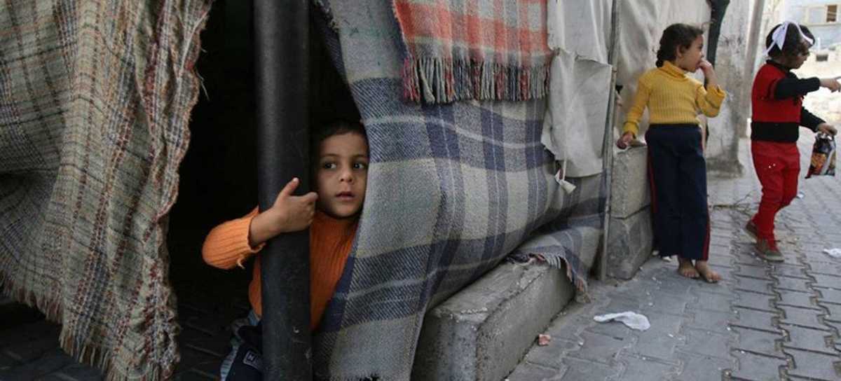 Niños en un campamento de refugiados en Khan Youni, en Gaza ante el desprecio de Israel | Foto: UNICEF Palestina /Eyad El Baba