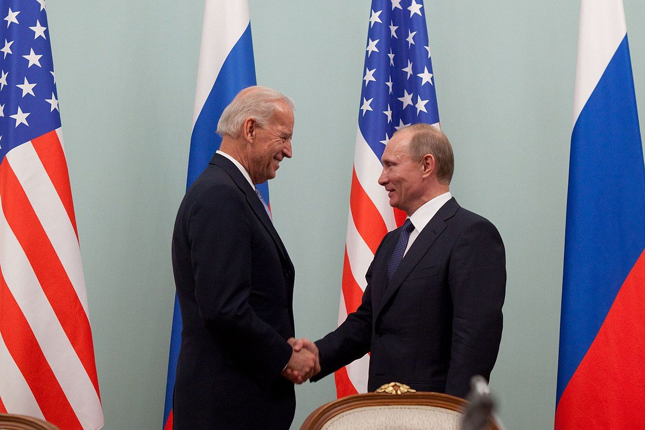 Vladimir Putin y Joe Biden durante un encuentro