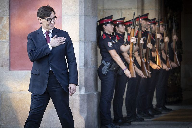 Toma de posesión del 133 Presidente de la Generalidad de Cataluña, Muy Honorable Salvador Illa i Roca en el Salón Sant Jordi del Palacio de la Gene