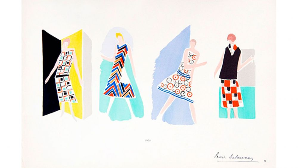 Diseños devestuario de Sonia Delaunay