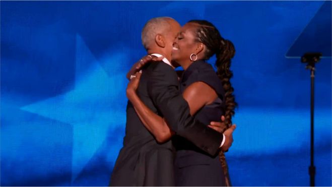 Barack y Michelle Obama, en la Convención Democrata en Chicago