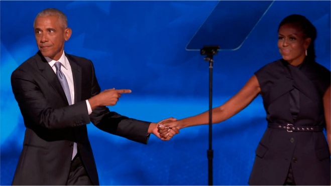 Barack y Michelle Obama, en la Convención Democrata en Chicago