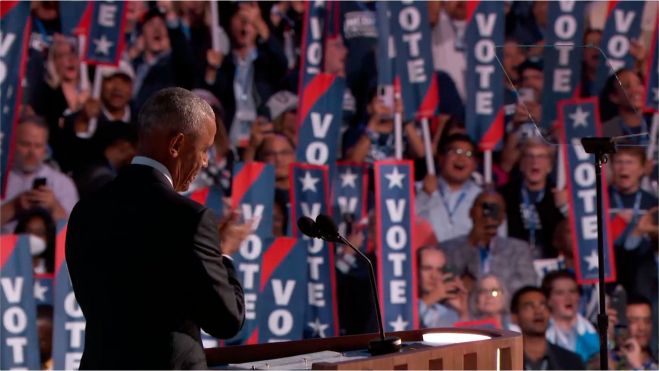 Obama en la Convención Democrata en Chicago