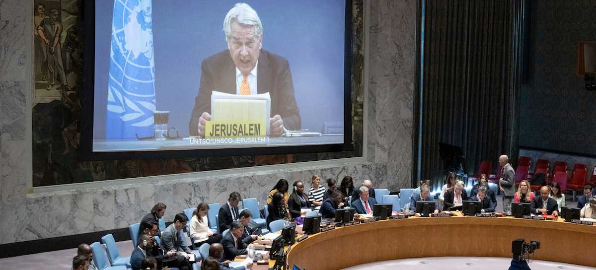 El Consejo de Seguridad escucha el informe del coordinador especial de la ONU para el Proceso de Paz en Medio Oriente, Tor Wennesland. | Foto: ONU/Eskinder Debebe