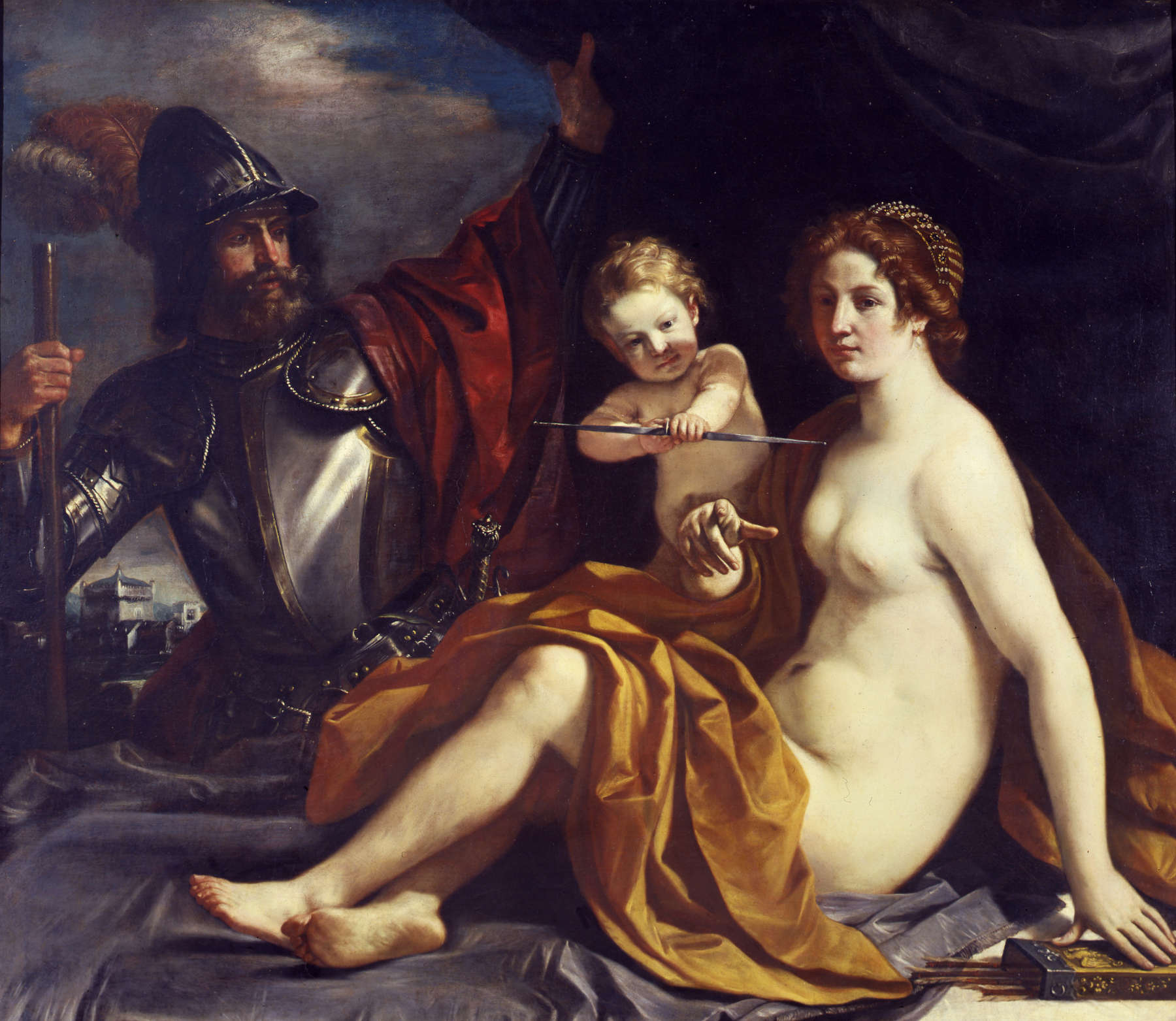 Guercino, Venus, Marte y el amor (1634; óleo sobre lienzo, 139 x 161 cm; Módena, Galleria Estense). Por concesión del Ministerio de Cultura - Galleria Estense / Foto: Carlo Vannini