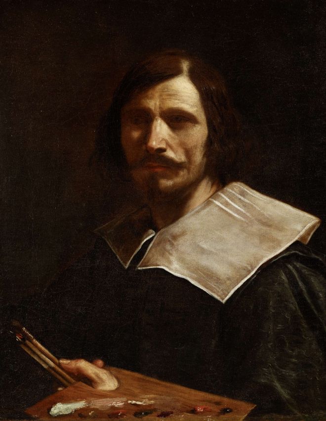 Guercino, Autorretrato (1630 1632; óleo sobre lienzo, 70,5 x 65 cm; Londres, Colección Schoeppler) Foto Luca Gavagna le Immagini