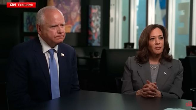 Entrevista de Kamala Harris y Tim Walz en CNN en exclusiva