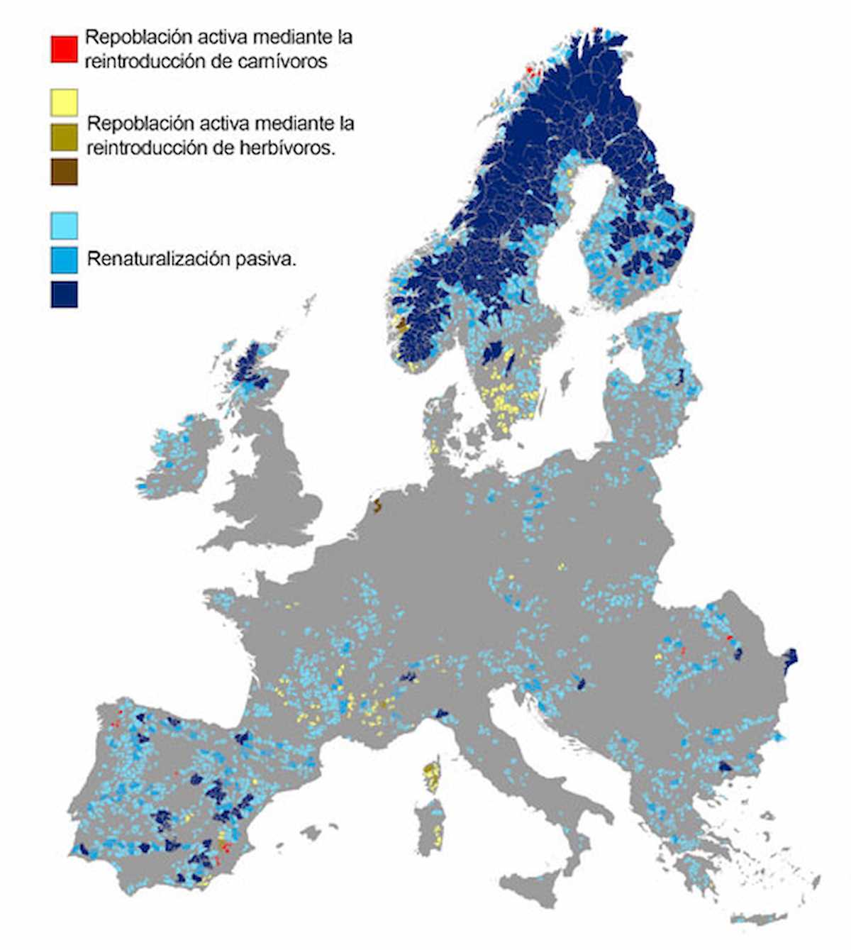 Mapa de las oportunidades de renaturalización.