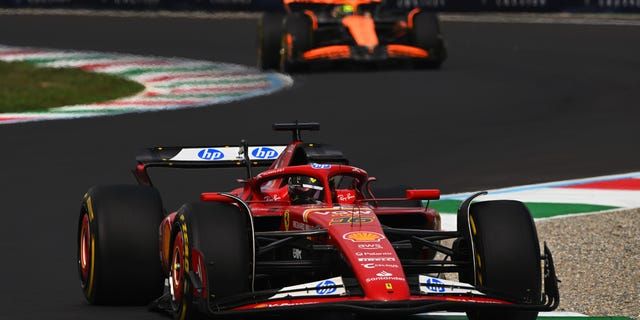 Carlos Sainz, Charles Leclerc y la carrera de Monza