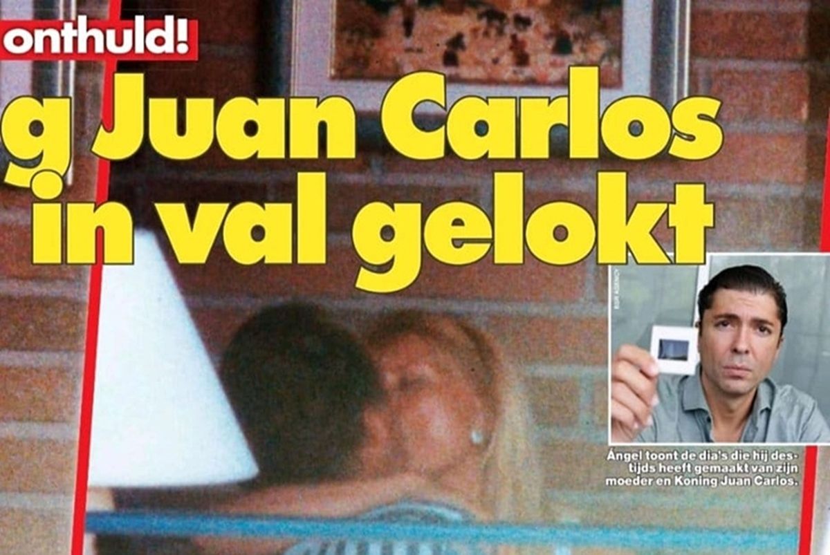 Portada de la revista holandesa que publica el beso entre Juan Carlos y Bárbara Rey.