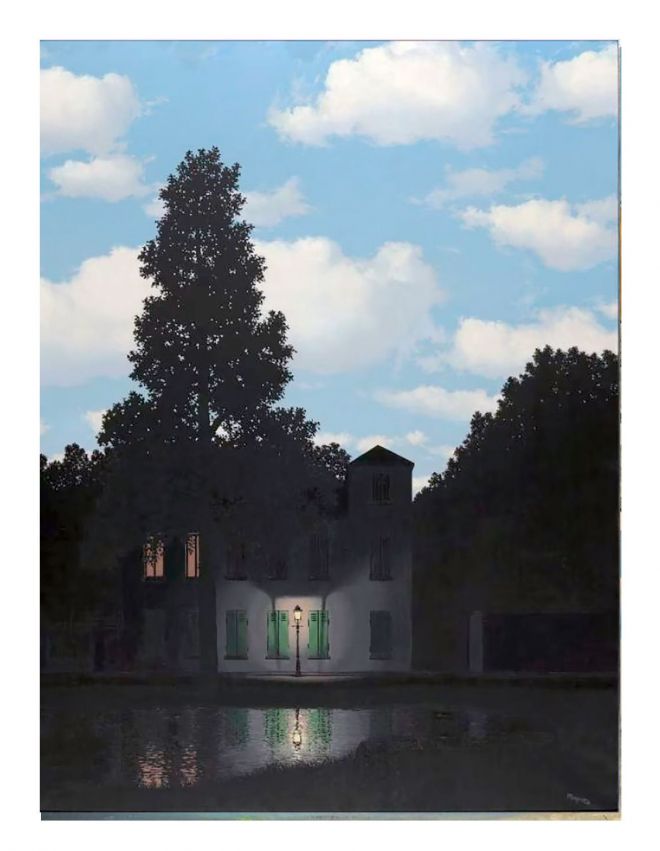 El imperio de las luces 1954, de René Magritte