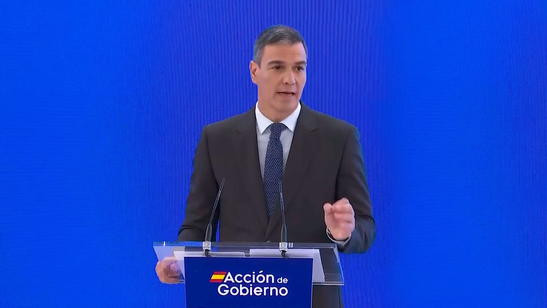 Pedro Sánchez en la inauguración de la jornada "Transformando las pymes con el Plan de Recuperación" en la Escuela de Organización Industrial (EOI) de Madrid