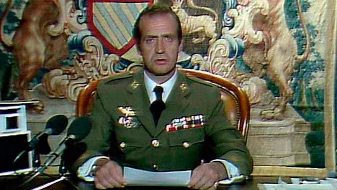 El rey Juan Carlos durante el 23F.