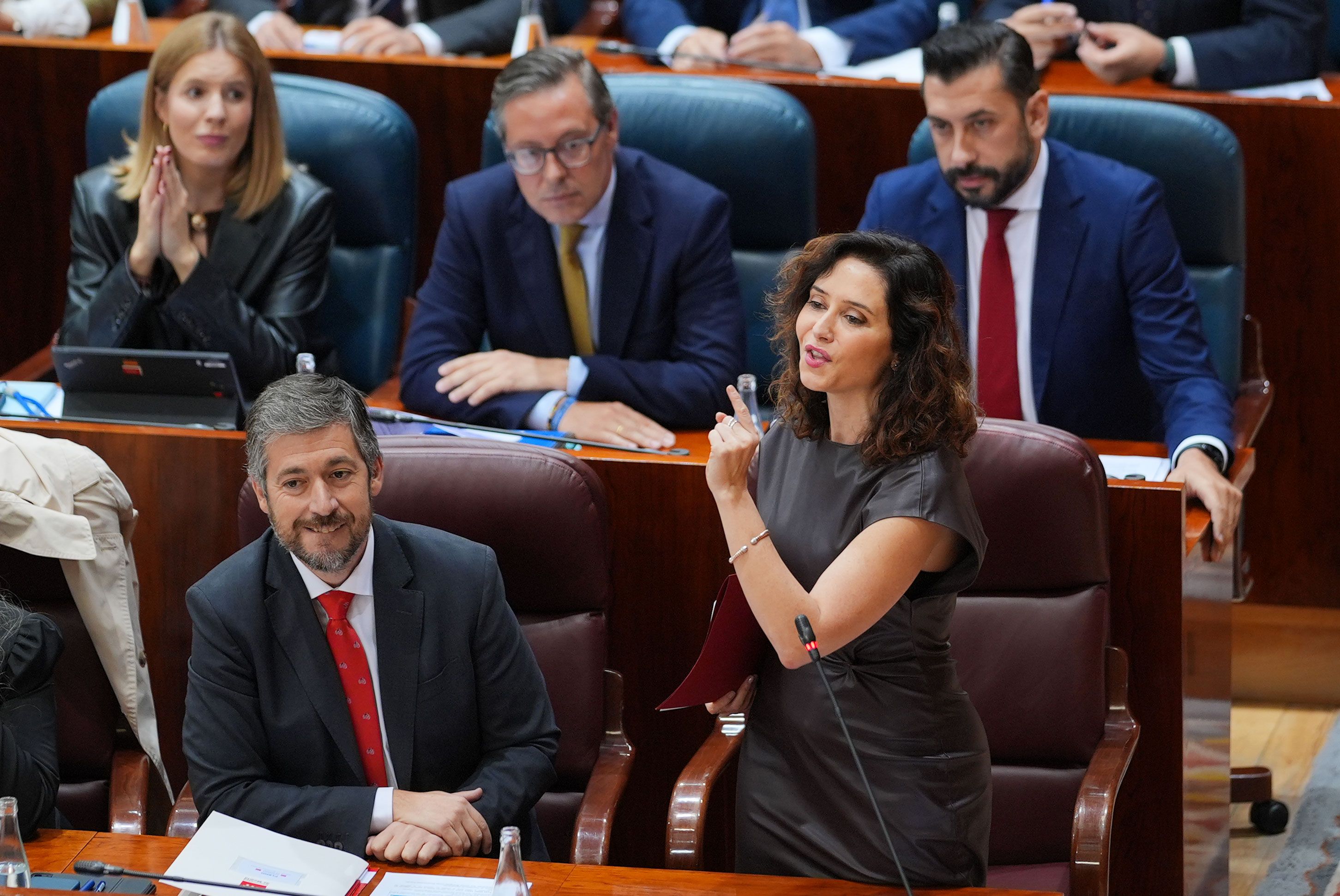 Isabel Díaz Ayuso, presidenta de la Comunidad de Madrid, en la Asamblea