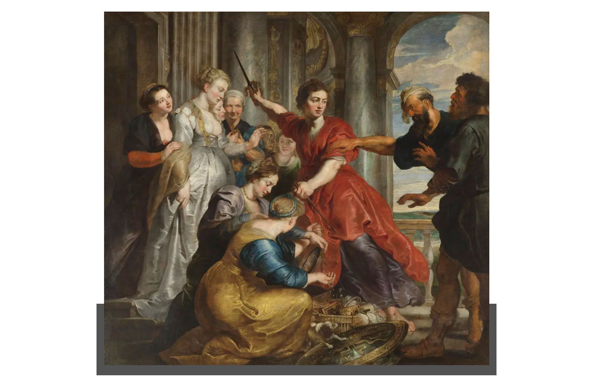 Aquiles descubierto por Odiseo y Diomedes Pedro Pablo Rubens y taller Anton van Dyck Óleo sobre lienzo h. 1617 18 Madrid, Museo Nacional del Prado