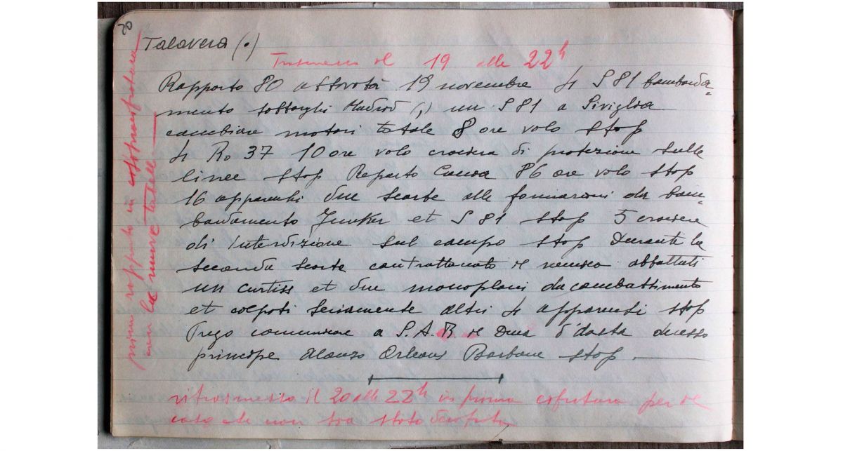 Documentación de la Aeronátuica Italiana, hallada por Luis Antonio Ruiz Casero que revela a autoría del bombardeo de Peironcely 10