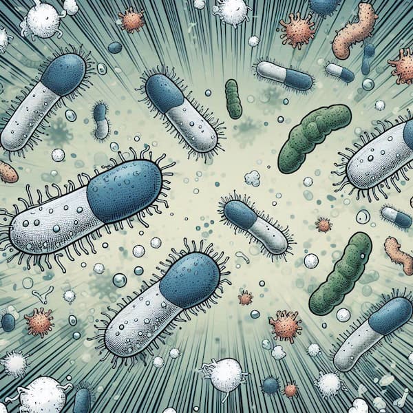 La "culpa" de las emisiones de metano es de los microbios y no de los combustibles fósiles (imagen generada por IA)