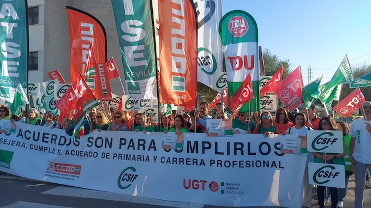 Protesta de los sanitarios andaluces este miércoles