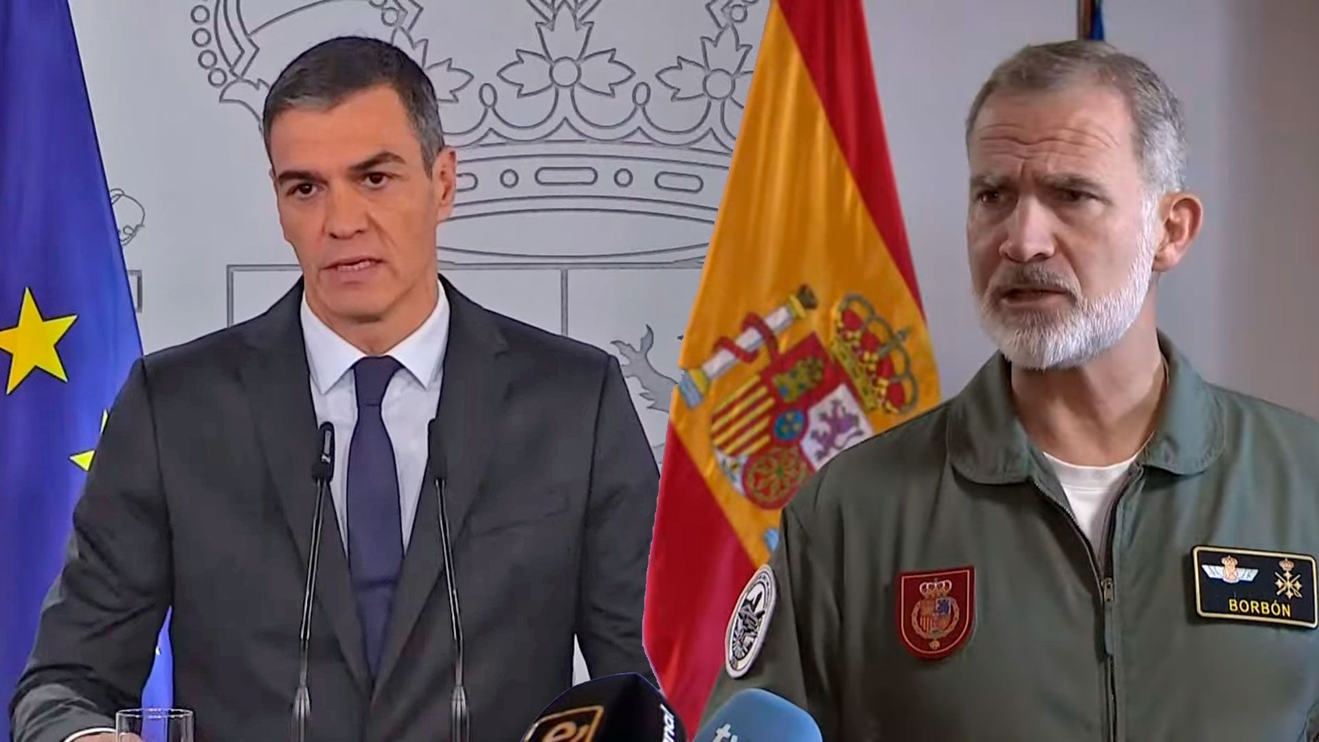 El rey Felipe VI y el presidente del gobierno, Pedro Sánchez