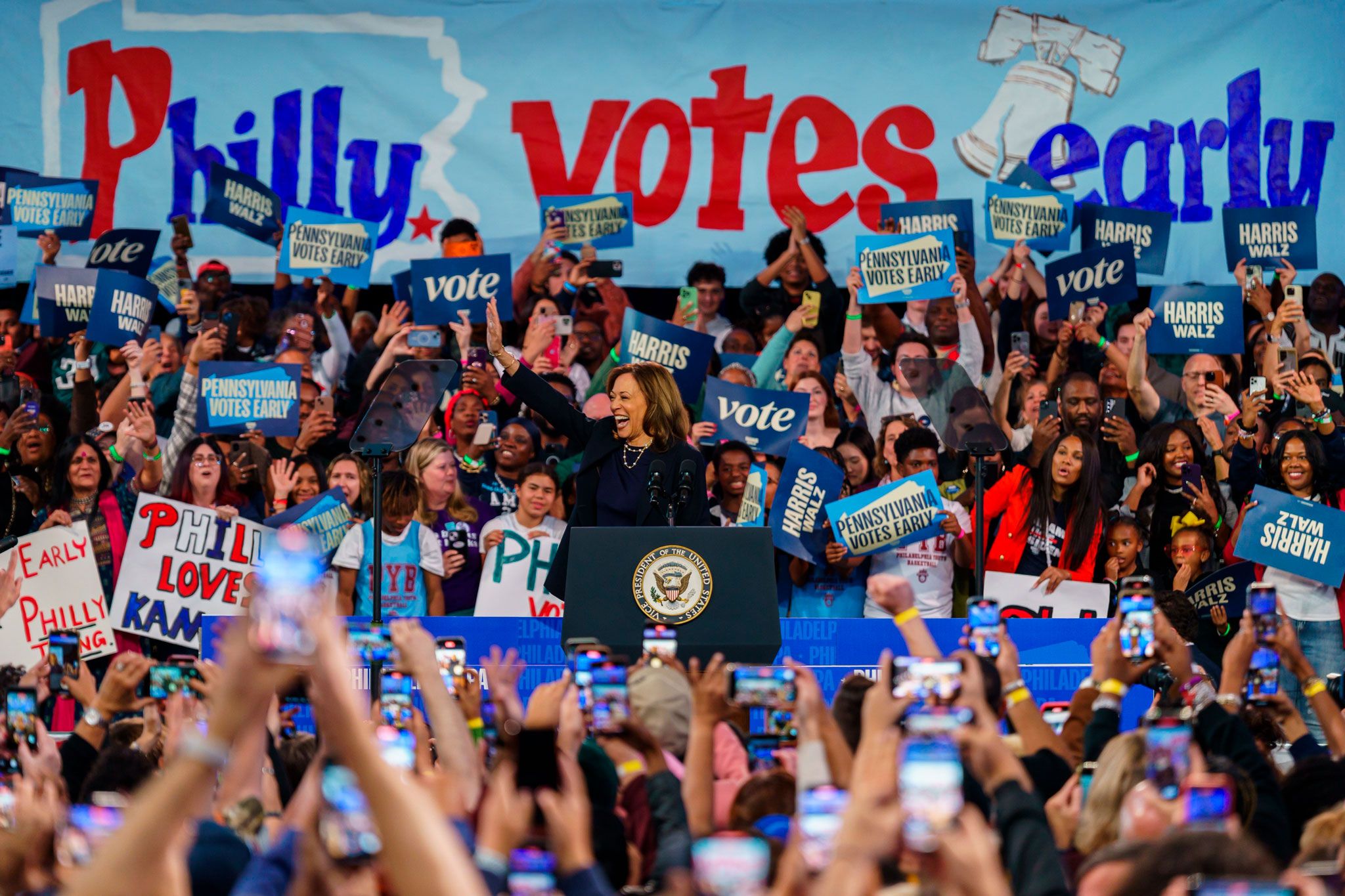 Kamala Harris, vicepresidenta y candidata demócrata a las presidenciales en Estado Unidos