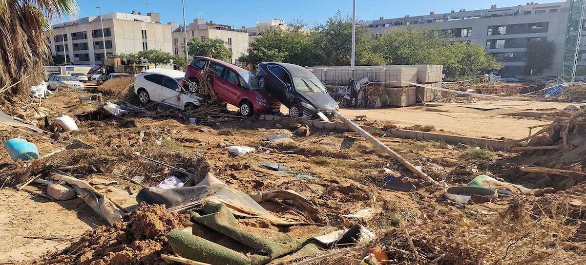 Consecuencias de las inundaciones repentinas en Paiporta, Valencia (España), en noviembre de 2024. | Foto: ONU/ Guillermo Peris Peris