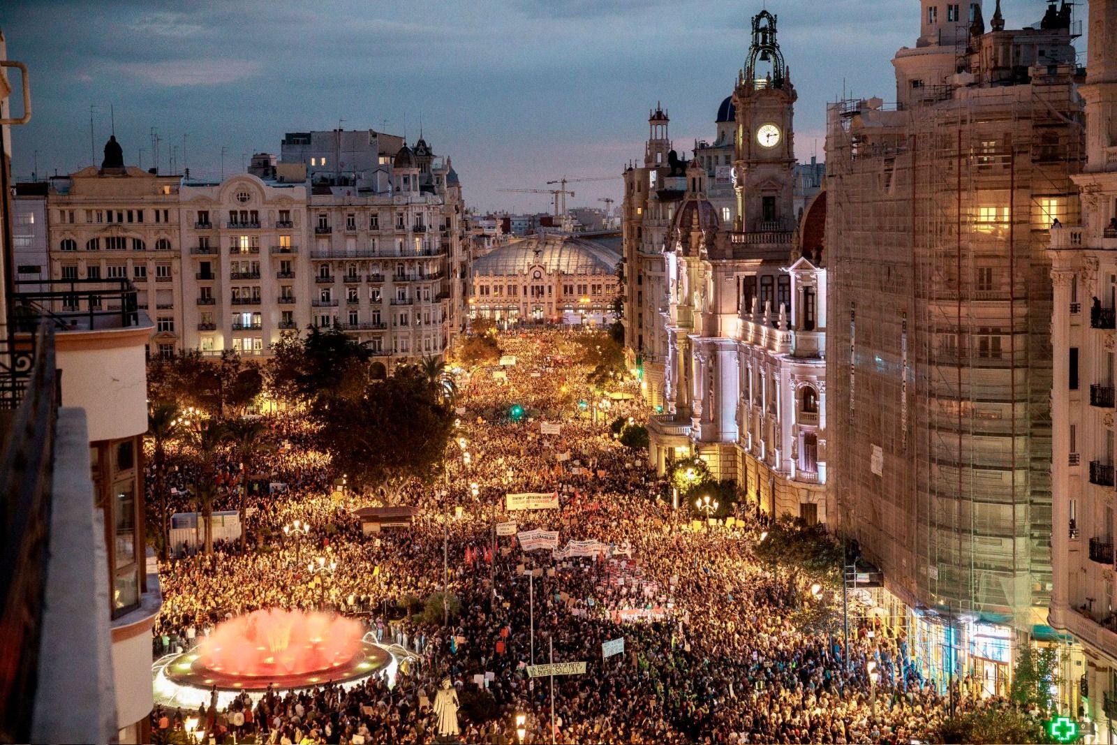 Más de 130.000 personas participaron en la manifestación. Foto: Podemos