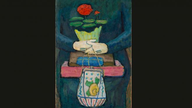 Gabriele Münter Naturaleza muerta en el tranvía (Después de la compra)