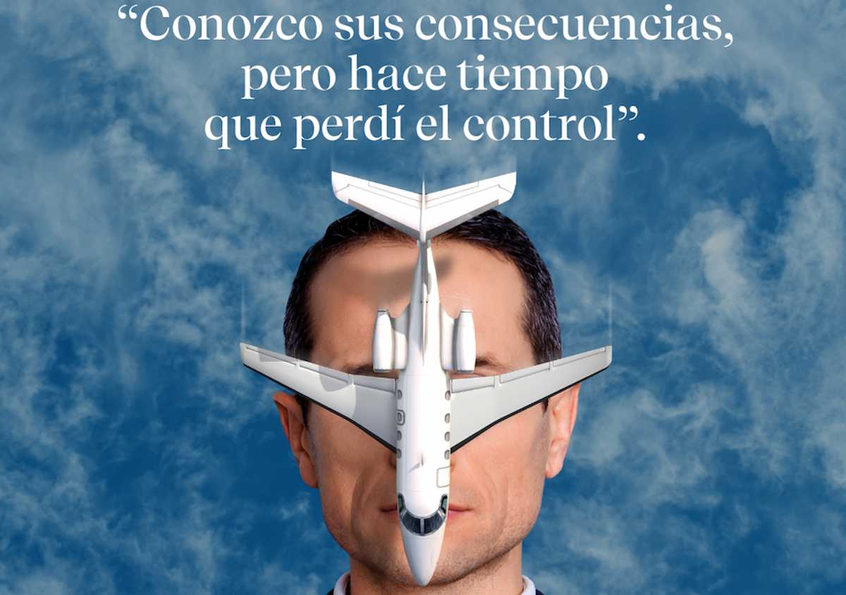 Campaña sobre el centro de desintoxicación para adictos a los jets. | Foto: Ecologistas en Acción