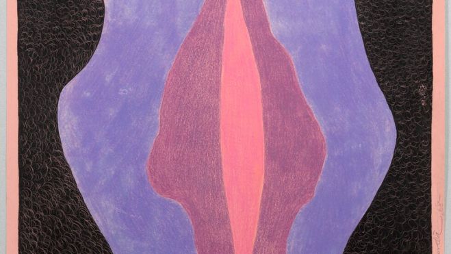 'Vulva', cera sobre cartón de 48x62 centímetros, creada en 1968.