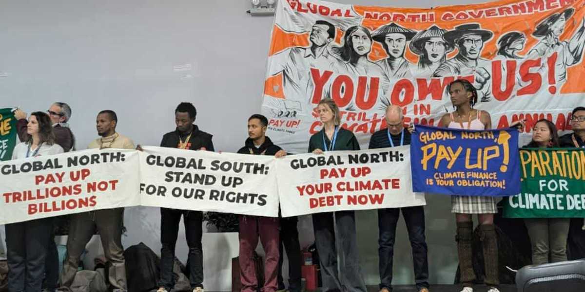 Activistas sociales y ecologistas en la COP29: | Foto: Ecologistas en Acción.