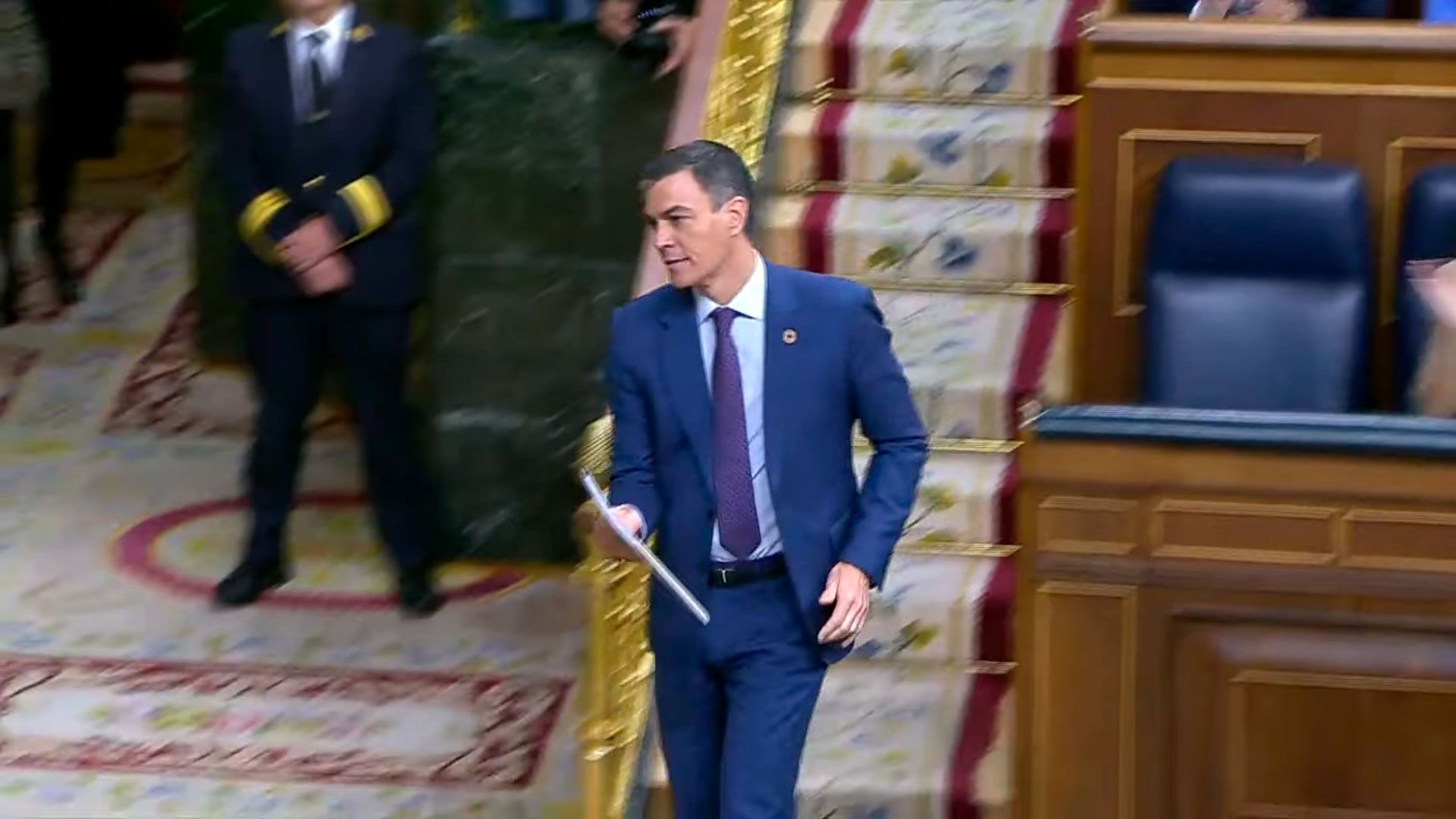 El presidente del Gobierno, durante su comparecencia en el Congreso para dar cuenta de la gestión de la dana este miércoles