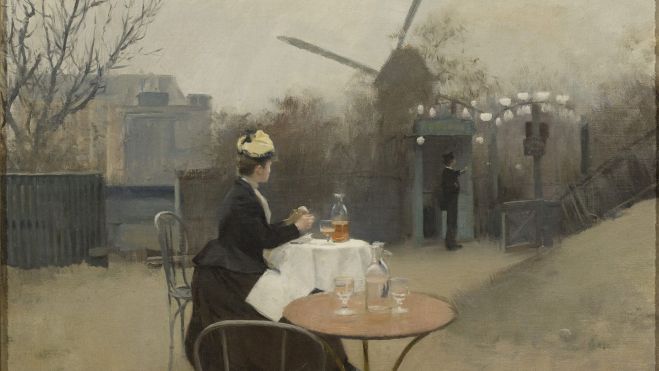 Ramon Casas. 'Plen air' (1890-1891). Óleo sobre lienzo. 50,5 × 65,5 cm. ©Museu Nacional d'Art de Catalunya, Barcelona (2024).