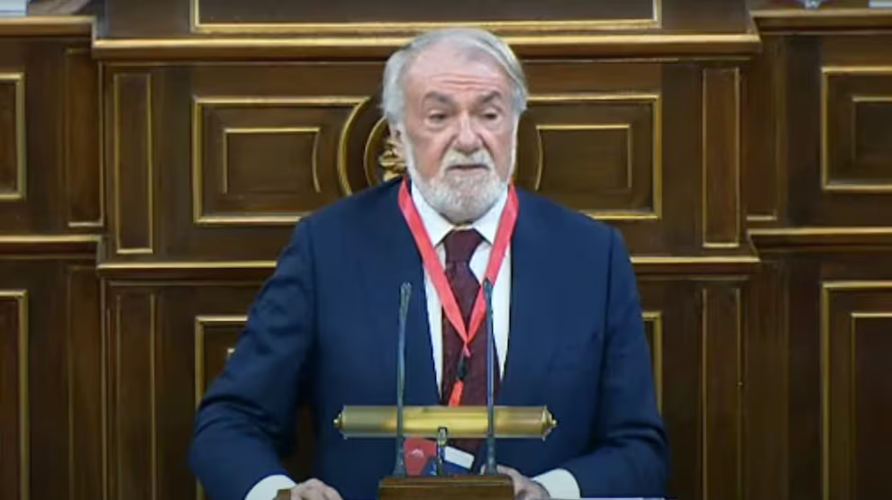 Mayor Oreja, durante la partcipación en las jornadas contra el aborto.  Network for Values