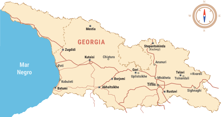 Mapa de Georgia